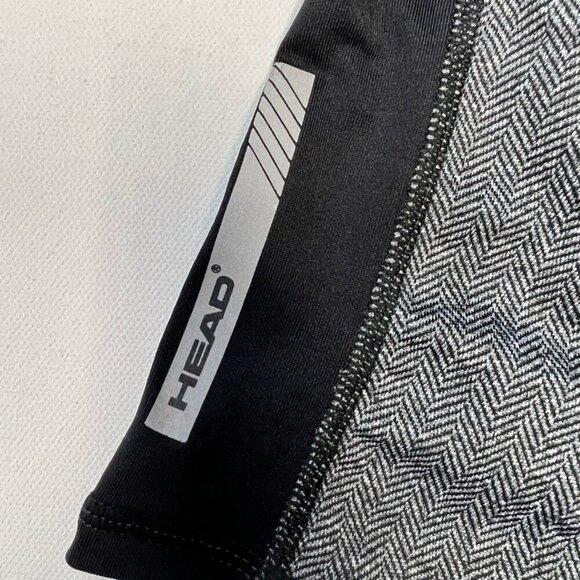 Head Womens Capri Pants Black White Stretch Herringbone Cropped Activewear XS - Picture 9 of 10